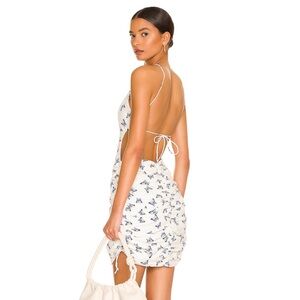 Brand new with tags: Evelyn Cut Out Back Dress White with Blue Butterfly Dress